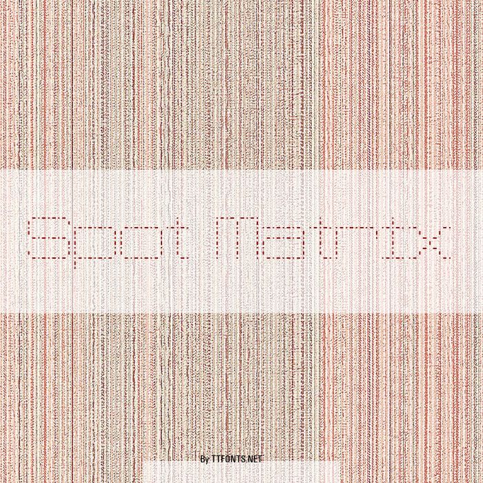 Spot Matrix example